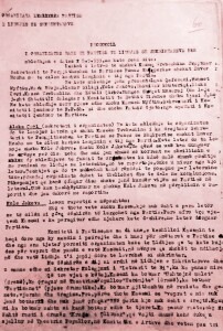 Faksimile Protokolli, i mbledhjes në Lidhjen e Shkrimtarëve 8 shtator 1953,
