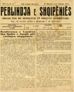 “Përlindja e Shqipërisë”, botuar në Vlorë 24 gusht, 1913 